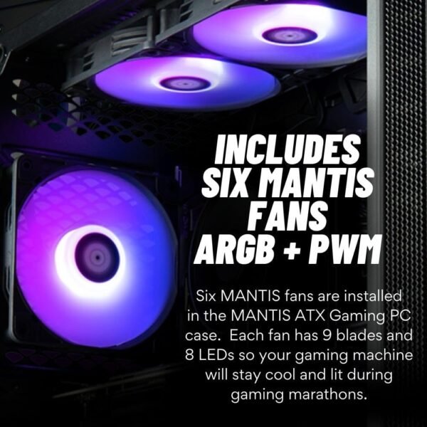 Mantis V2 Gaming Desktop PC (NVIDIA GeForce RTX 5090. AMD Ryzen 9 9950X3D Processor. 192GB DDR5 RAM. 4TB NVMe 990 Pro Gen4 SSD. 3TB HDD. WiFi 6E. Windows 11 Pro) Prebuilt RGB Gamer Desktop Computer：圖片 3