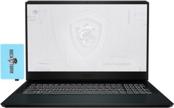 MSI WE76 11UK Workstation Laptop (Intel i7-11800H 8-Core. 64GB RAM. 2x8TB PCIe SSD RAID 0 (16TB). Quadro RTX A3000. 17.3 Full HD (1920x1080). Fingerprint. WiFi. Win 10 Pro) with Hub