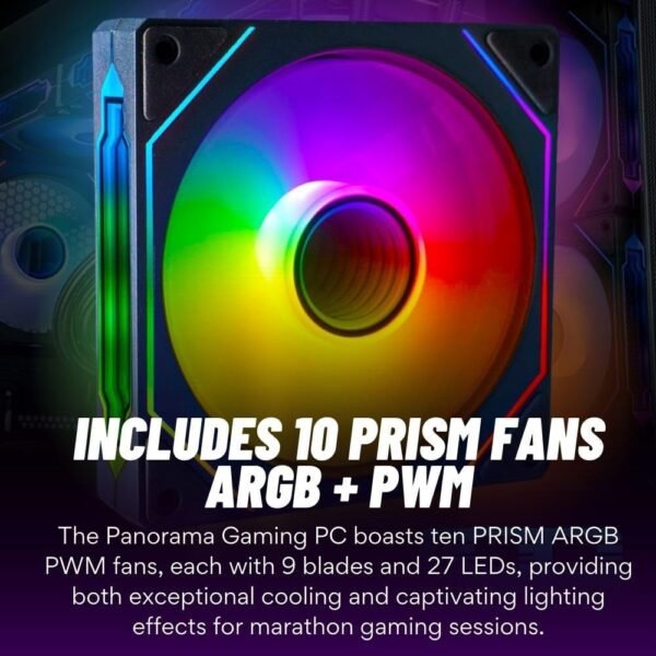 Panorama XL RTX 5090 Gaming Desktop PC - AMD Ryzen 9 9950X3D. 192GB DDR5 RAM. 4TB NVMe 990 Pro Gen4 SSD. 3TB HDD. WiFi 6E + BT. HDMI. Windows 11 Pro - Best 2025 RGB Prebuilt Tower Computer for Gamers：圖片 4