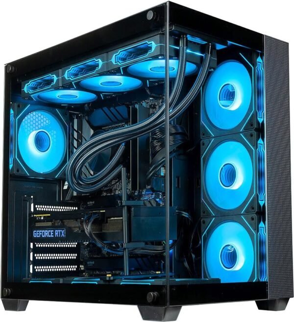 Panorama XL RTX 5090 Gaming Desktop PC - AMD Ryzen 9 9950X3D. 192GB DDR5 RAM. 4TB NVMe 990 Pro Gen4 SSD. 3TB HDD. WiFi 6E + BT. HDMI. Windows 11 Pro - Best 2025 RGB Prebuilt Tower Computer for Gamers